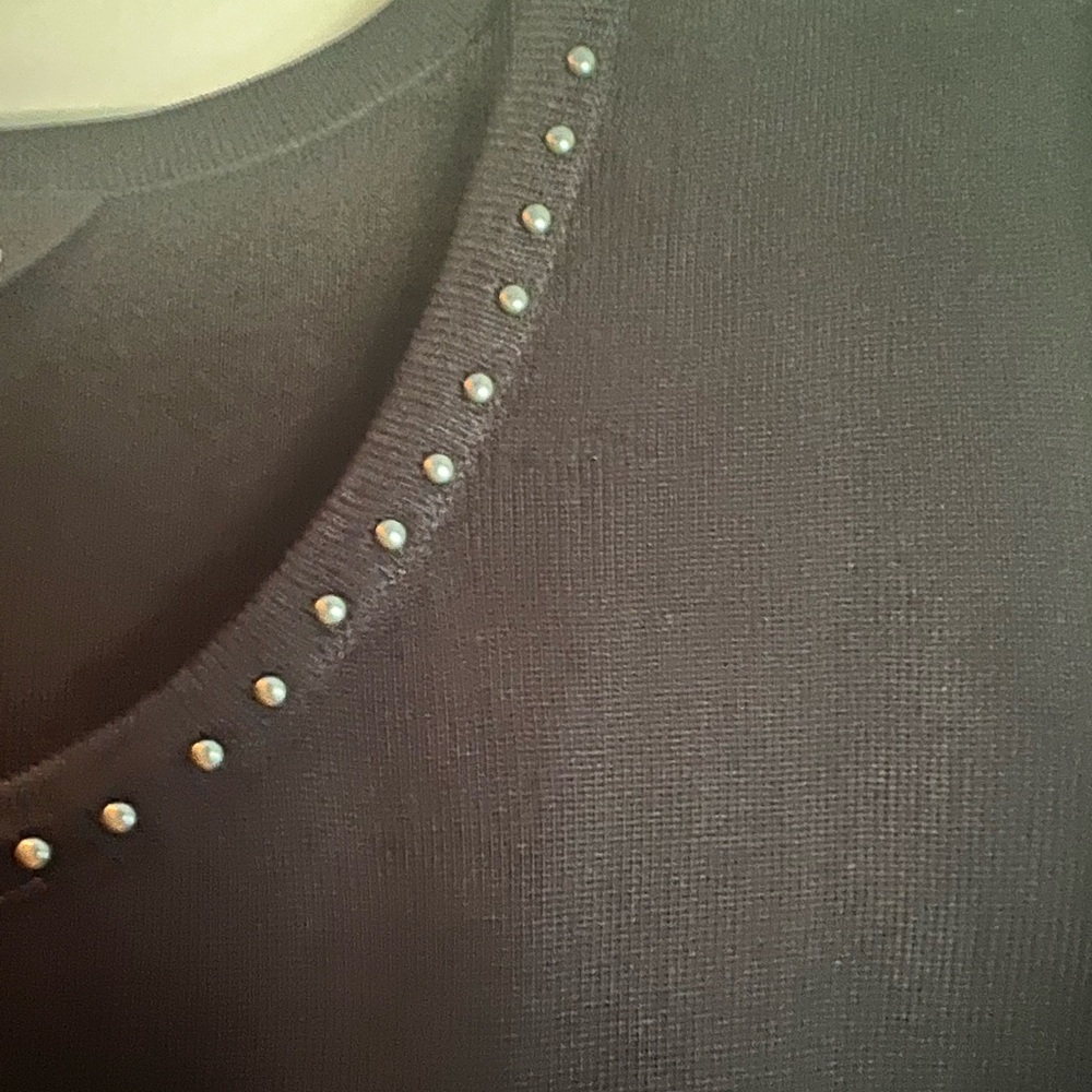 Ming Wang Top Medium Black Euc - image 3